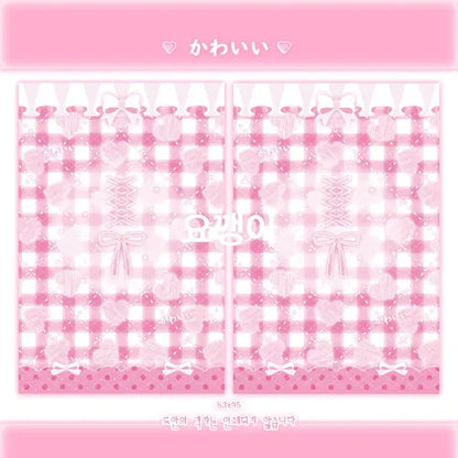 카와이이 찐핑크 바인더대지, 헤더택 판매합니다! 포카포장포용아이브스키즈
