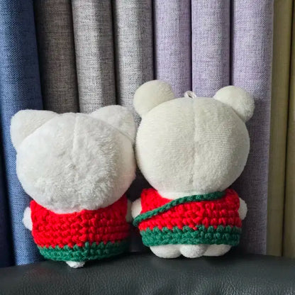 10cm 인형옷 뜨개옷 수박 set 인형옷