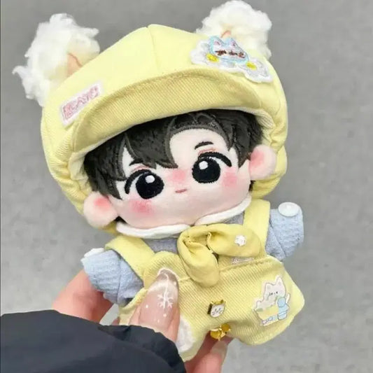 10cm인형옷 옐로우멜빵세트