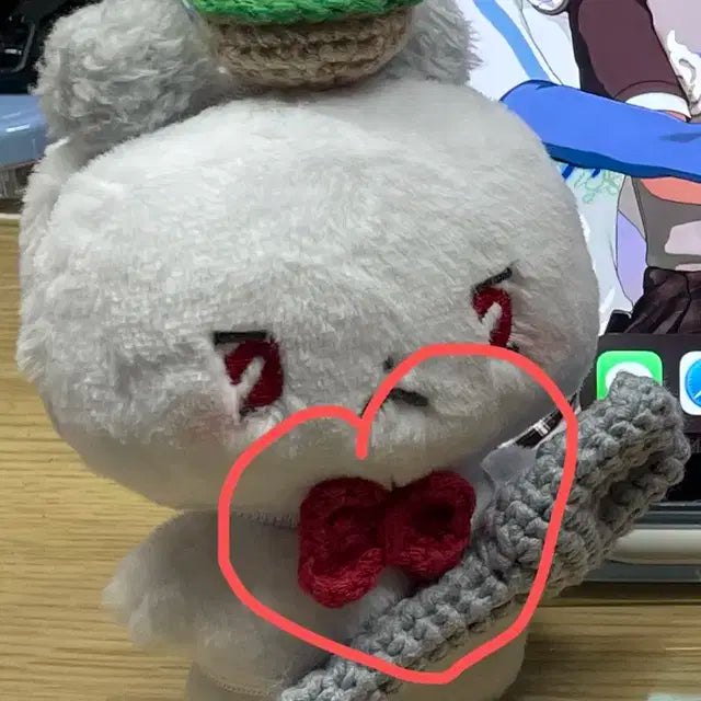 플레이브 므메미무 인형용 뜨개 크림 악세사리