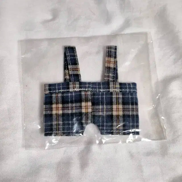 15cm 인형옷 15깅 체크 멜빵바지 새제품