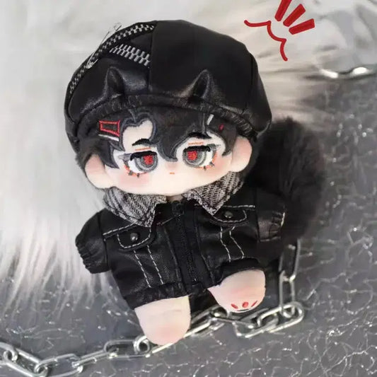 10cm인형옷 레더베레모자켓세트