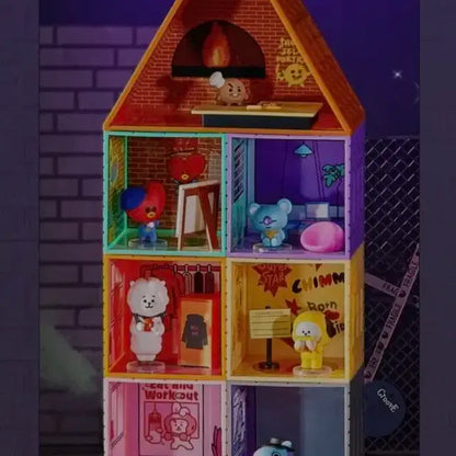 한정판 BT21 5주년 미니 하우스 피규어 세트 (미개봉 새상품)