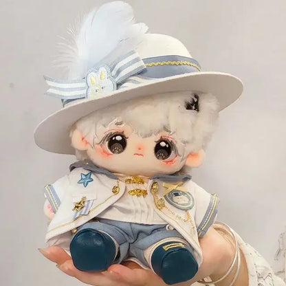20cm인형옷 화이트페도라세트