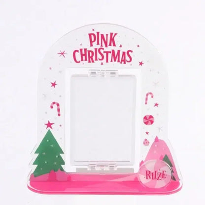 미사용) 핑크 크리스마스 아크릴 터닝 스탠드 앤톤