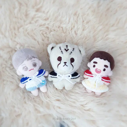 10cm 인형옷 마린 케이프 아이돌 무속성 솜뭉치 인형 뜨개 옷 스카프