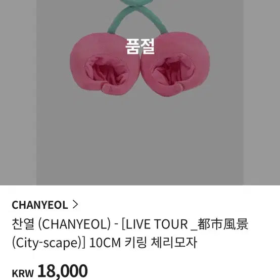 엑소 찬열 굿즈 체리 소품