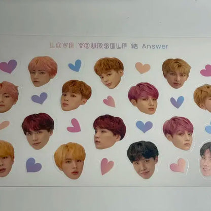 방탄 bts love your self 뷔 v 태형 포카 스티커