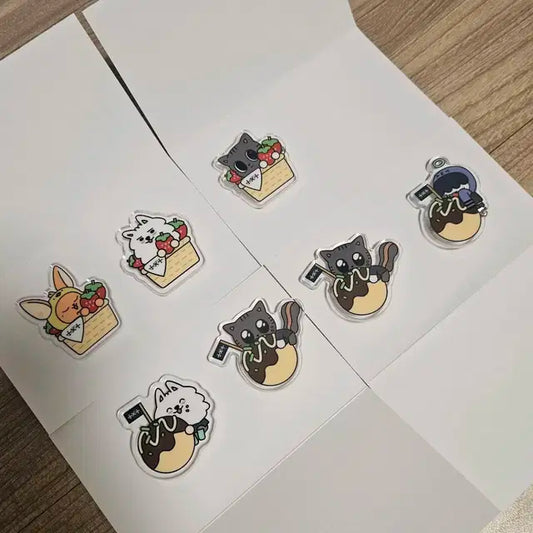 뿔바투 후쿠오카(딸기) 오사카(타코야끼) 뱃지