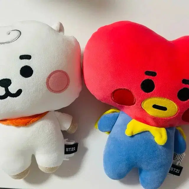 라인프렌즈 BT21 RJ + TATA BABY 미니 바디 납작 쿠션