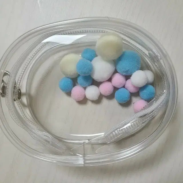 10cm 투명 인형 파우치 키링