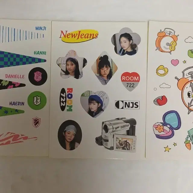 미사용)뉴진스 시그&팝업 스티커 일괄