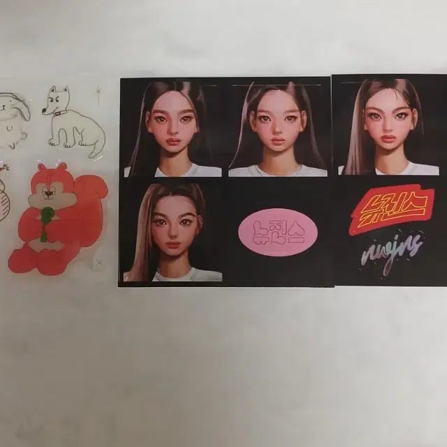 미사용)뉴진스 시그&팝업 스티커 일괄