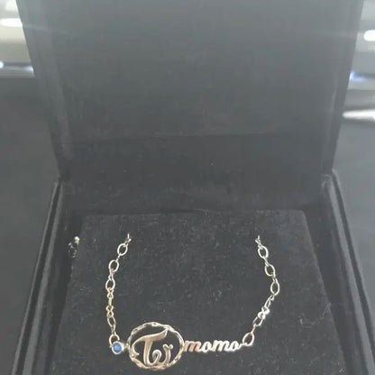 2017 TWICE Jewelry Collection 모모 탄생석 은팔찌