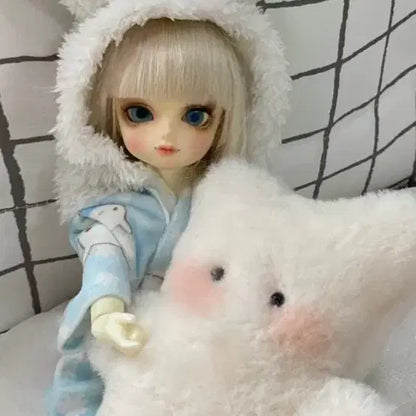 미기돌 토토 구체관절 인형(옷, 가발, 가방 포함)