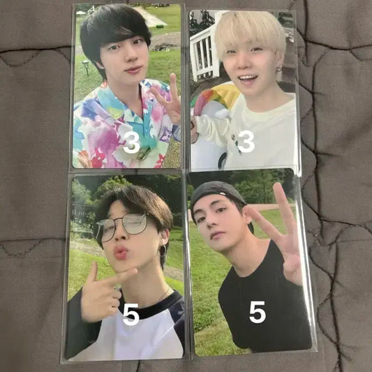 방탄 bts  인더숲 진 슈가 지민 뷔 포카