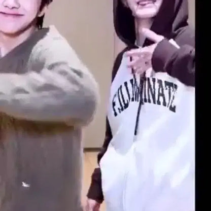보넥도 이한 손민수 디바이드 래글런 후드집업 브라운s