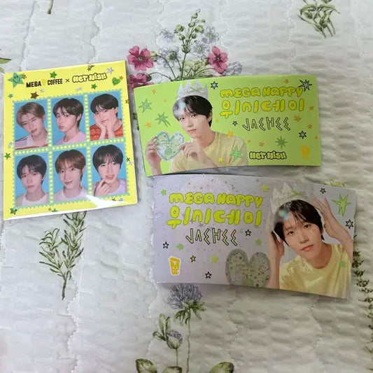 NCT WISH 메가커피 텀블러 스티커 컵홀더 일괄 양도