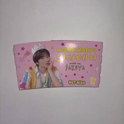 사쿠야 메가커피 생일 컵홀더 엔시티 위시 리쿠 사쿠야 재희 시온 료 유우