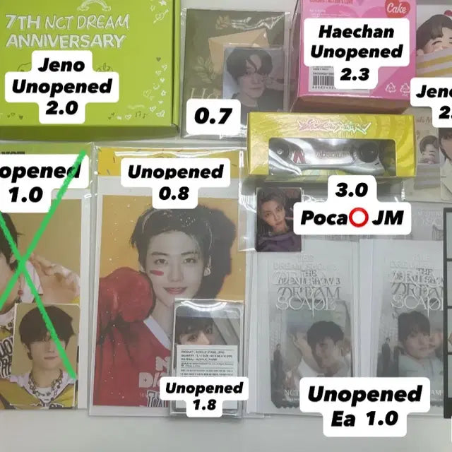 엔시티 드림 127 위시 포카 양도 문라이트 앨포 제노 재민 유우시 리쿠