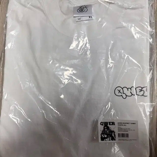 (가격인하)QWER 그래픽 티셔츠 화이트 XL