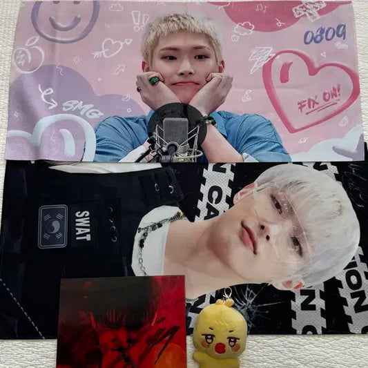 에이티즈 민기 슬로건 + 생일 LP + 뿅밍이 인형키링