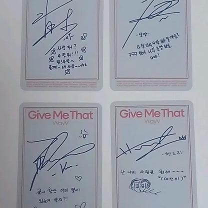 nct 포카  WayV Give Me That 4종 팝니다