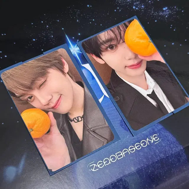 제로베이스원 콩딱즈 김규빈 한유진 블루 럭키드로우 귤 포카 제베원