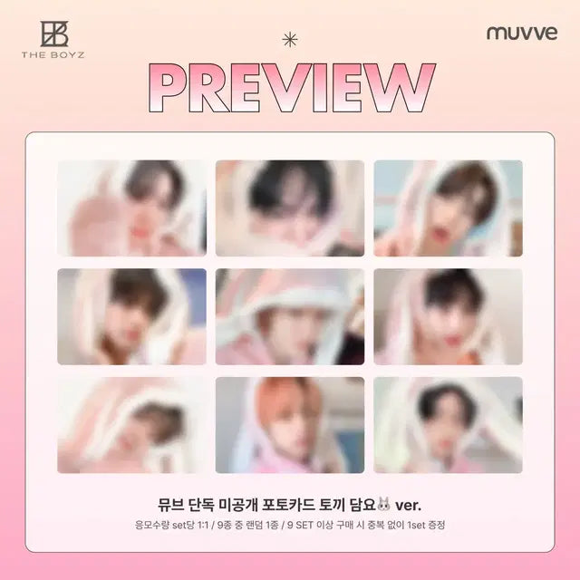 더보이즈 뮤브 토끼담요 분철