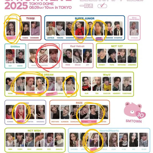 smtown TOKYO 도쿄 슈퍼주니어에스파지젤엔시티드림라이즈 포카 양도