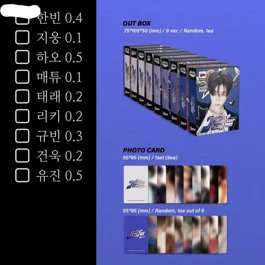 제로베이스원 렌티큘러 앨범 포토카드 분철 제베원