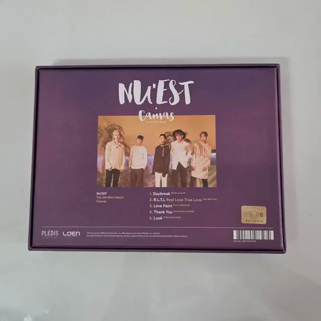뉴이스트 Nu'Est다섯번째미니앨범 CANVAS