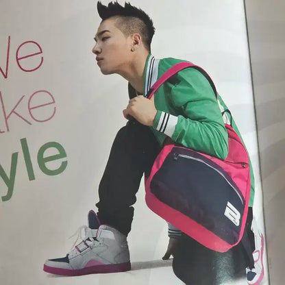 빅뱅 gd 필라 화이트핑크 하이탑 슈즈 230mm 비비홀릭