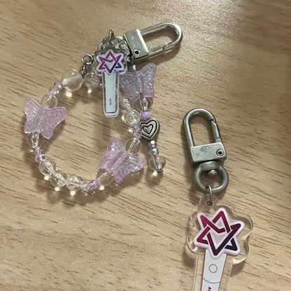 아스트로 응원봉 아크릴 키링 비즈키링 로봉이 아로하