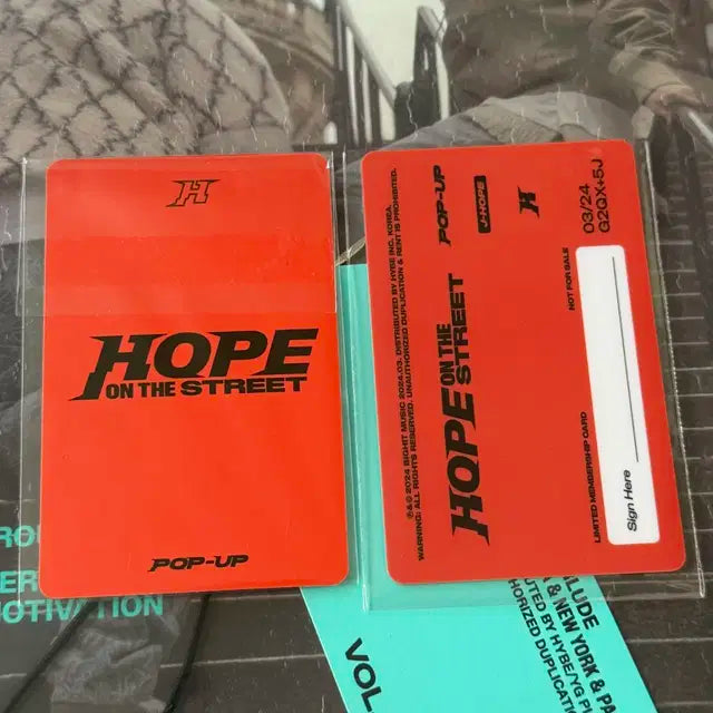 방탄 제이홉 홉온더스트릿 팝업 특전포카