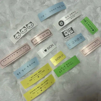 엔시티 위시 라벨 스티커 리쿠 유우시 시온 사쿠야