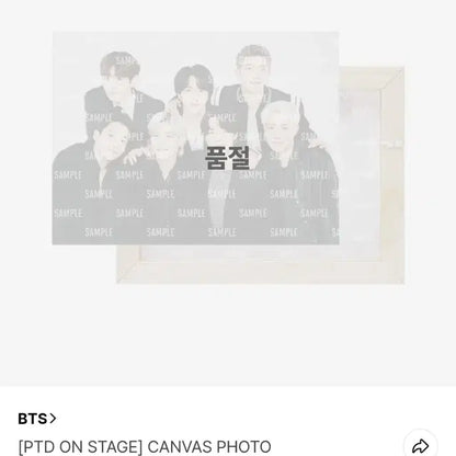 PTDONTHESTAGECANVASPHOTO퍼투댄캔버스포토BTS방탄소년단