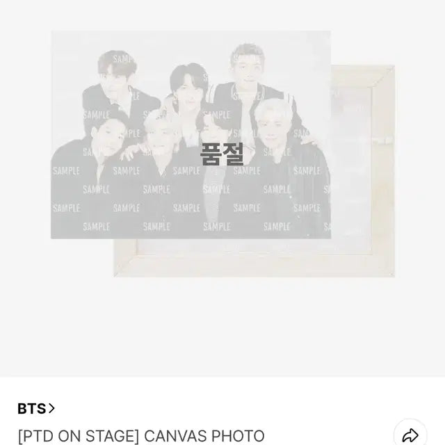 PTDONTHESTAGECANVASPHOTO퍼투댄캔버스포토BTS방탄소년단