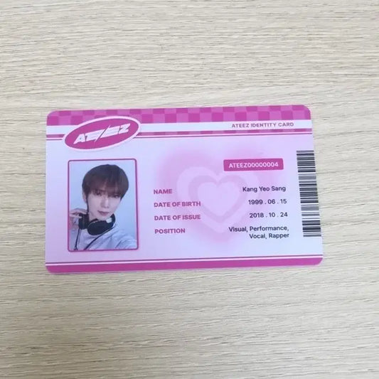에이티즈 여상 미니레코드 특전 학생증