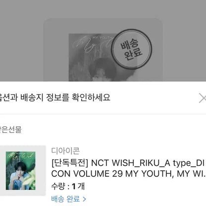 [미개봉] 엔시티위시 리쿠 디아이콘 A버전