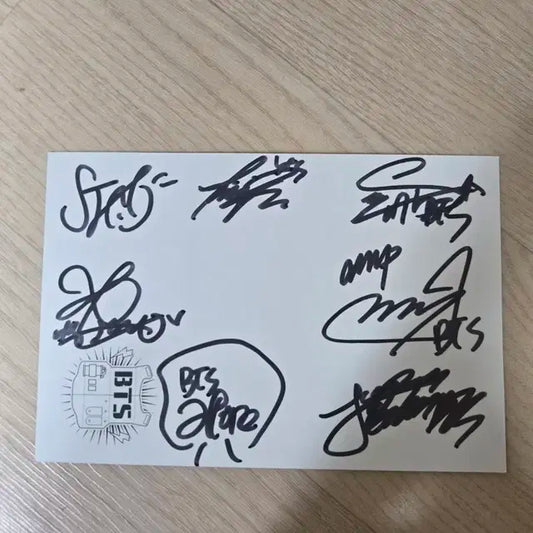 bts we on 친필싸인