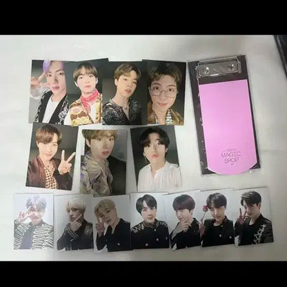 방탄 bts 일본 럽셀클립보드 포카세트+일본 럽셀 택  포카 세트