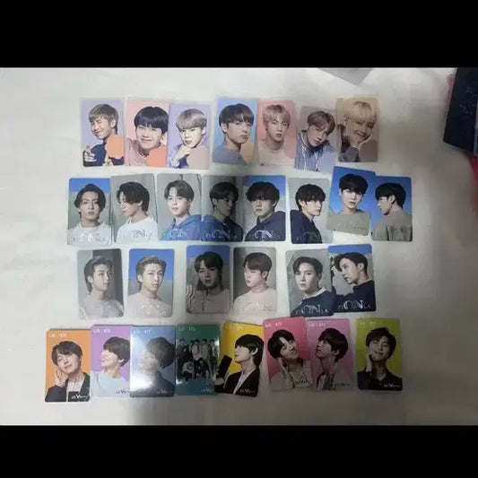 방탄 bts 희귀포카 모음 클라우드베리+휠라온+엘지 일괄 all  29장