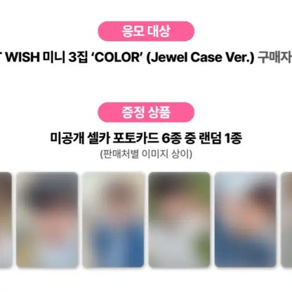 엔시티위시 컬러 쥬얼 분철 특전