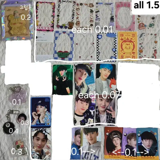 엔시티 마크 비공굿 포카 프레임 키링 홈마 특전 트레카