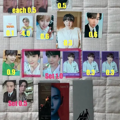 양도) 석진 윤기 남준 호석 지민 태형 정국 단체 포카 포토카드