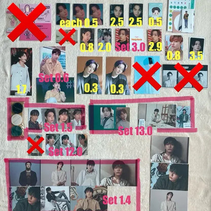 양도) 석진 윤기 남준 호석 지민 태형 정국 단체 포카 포토카드