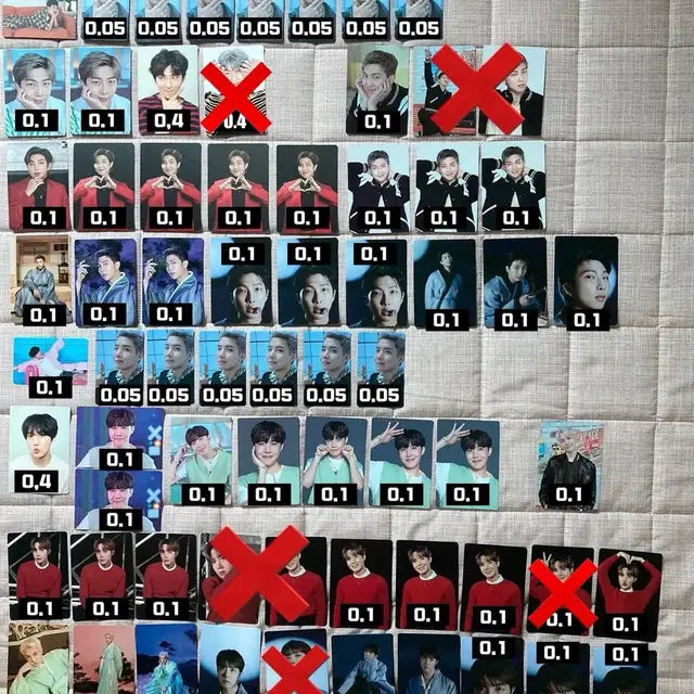 싸게 양도) 석진 윤기 남준 호석 지민 태형 정국 단체 포카 포토카드