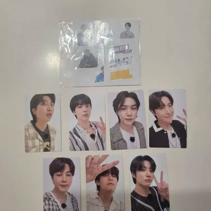 달려라방탄  RUN BTS POLY 이벤트 포토카드 7장 + 스티커