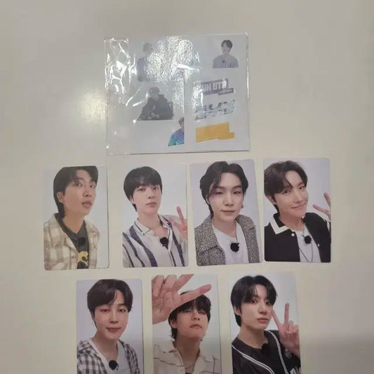 달려라방탄  RUN BTS POLY 이벤트 포토카드 7장 + 스티커